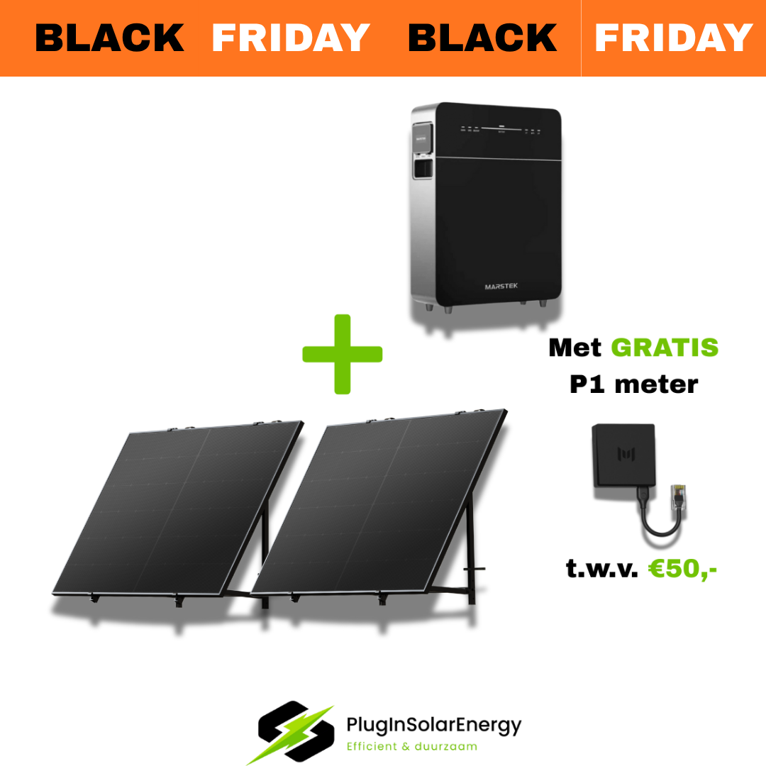 PLUG & PLAY ZONNEPANELEN SET 860W + MARSTEK VENUS E 5 KWH THUISBATTERIJ