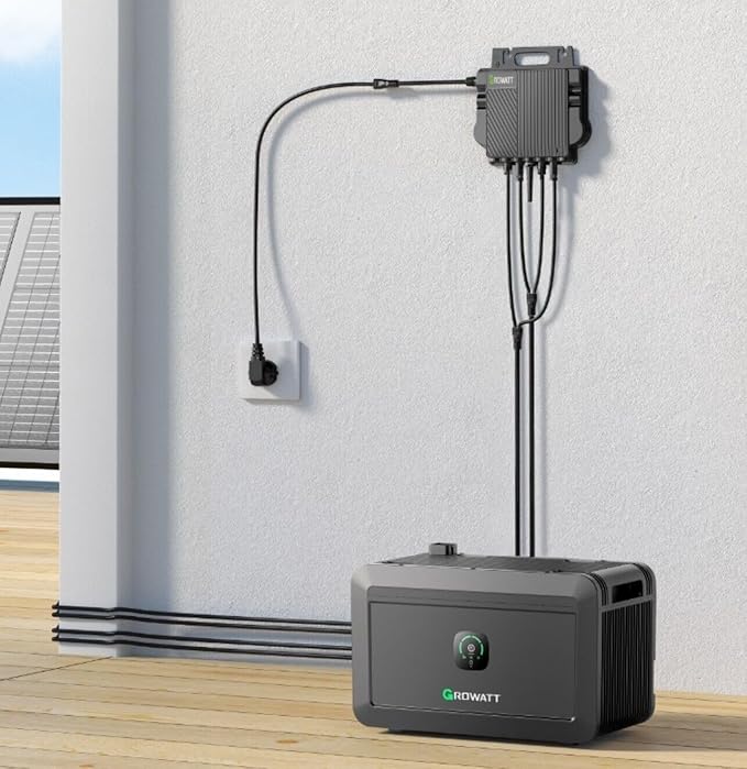 PLUG & PLAY ZONNEPANELEN SET + BATTERIJ