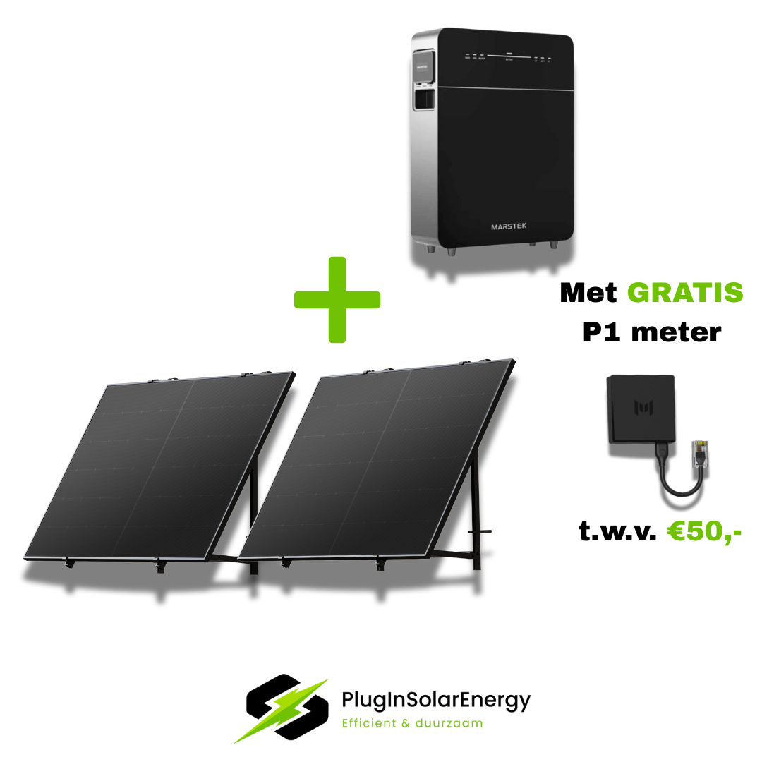 PLUG & PLAY ZONNEPANELEN SET 860W + MARSTEK VENUS E 5 KWH THUISBATTERIJ (UITVERKOCHT!)