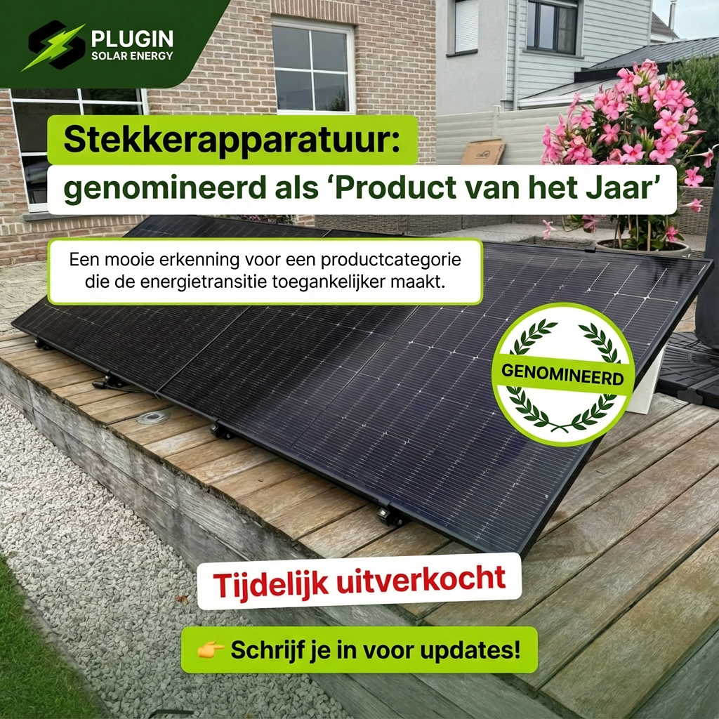 Stekkerzonnepanelen en plug-in batterijen genomineerd voor Product van het Jaar 2025