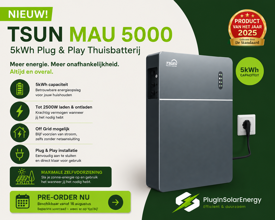 De TSUN MAU5000 komt eraan: onze nieuwe Plug & Play thuisbatterij