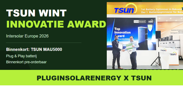 Onze partner TSUN wint innovatie-award op Intersolar Europe 2026