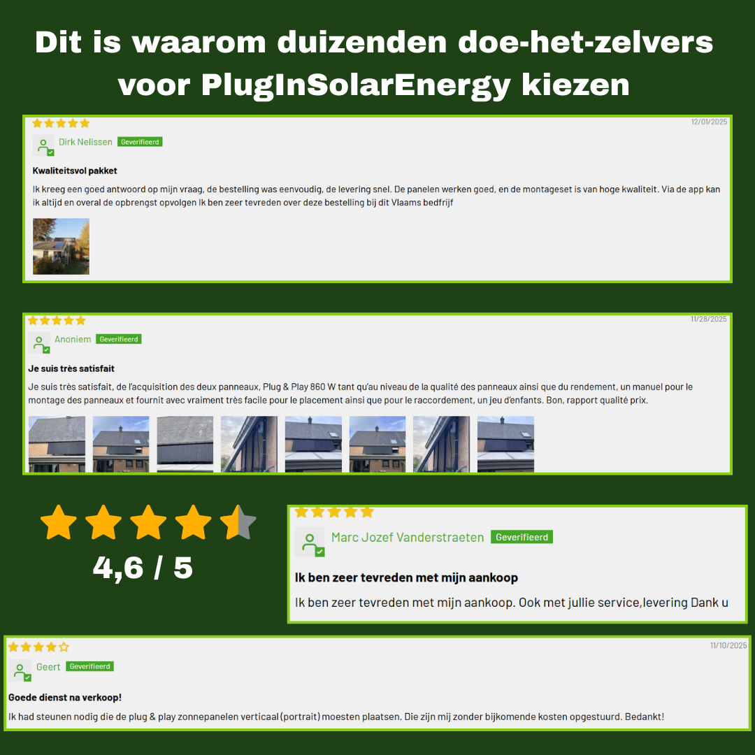 PLUG & PLAY ZONNEPANELEN SET  2 PANELEN - 920 WP SELECTED (UITVERKOCHT!)