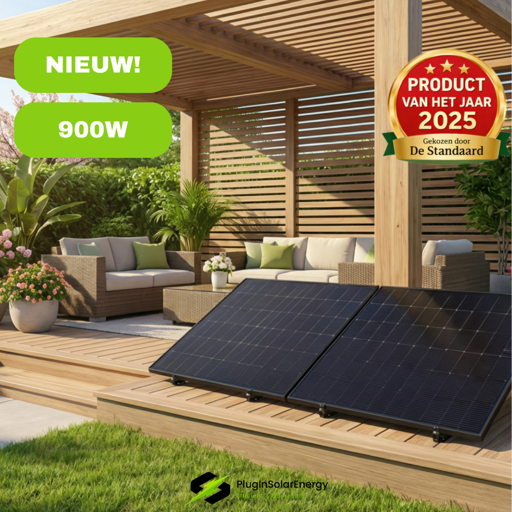 PLUG & PLAY ZONNEPANELEN SET 2 PANELEN UNNIVERSEEL 900W (PRE-ORDER ACTIE!)