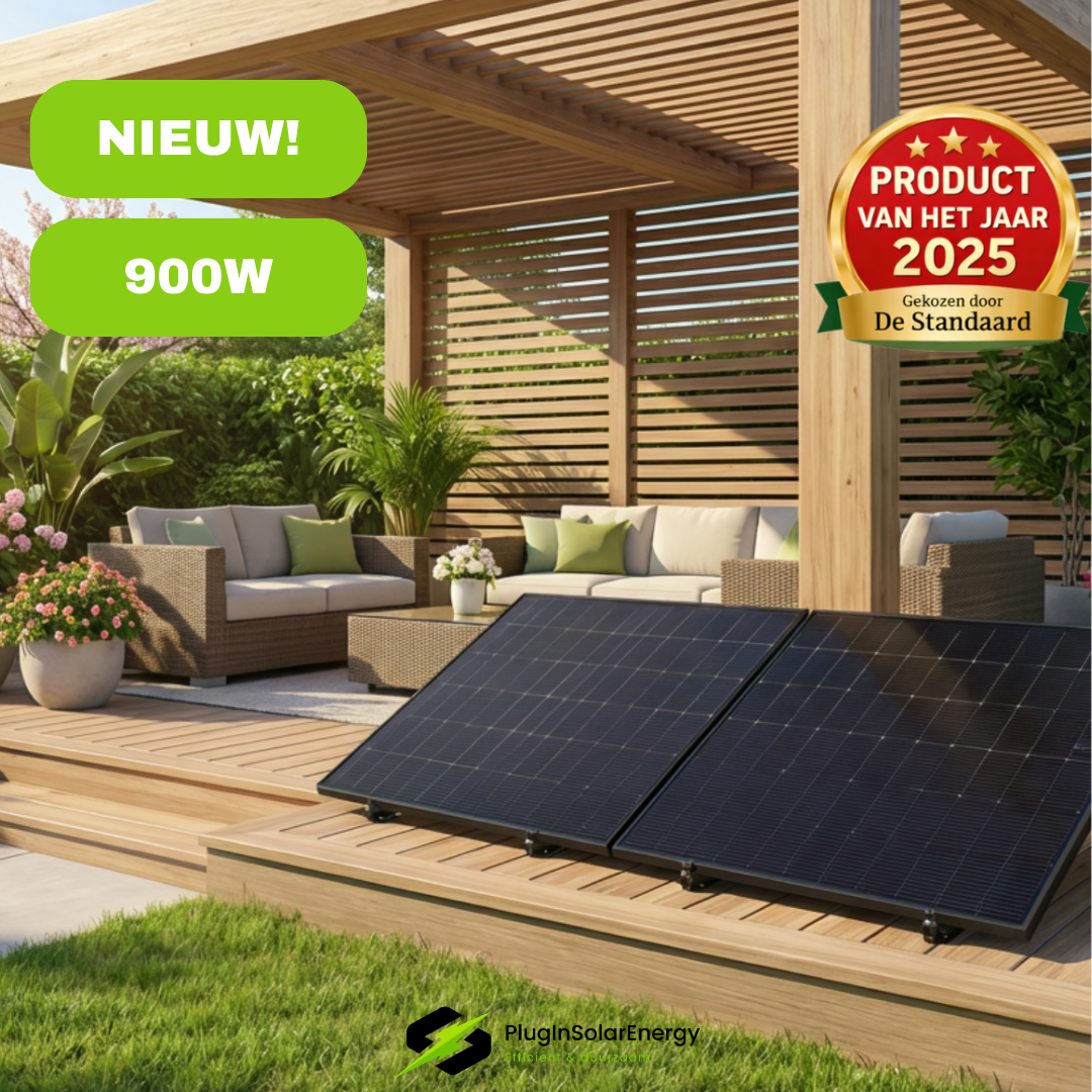 PLUG & PLAY ZONNEPANELEN SET 2 PANELEN UNNIVERSEEL 900W (PRE-ORDER ACTIE!)