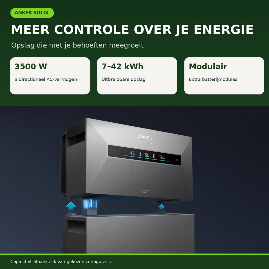 ANKER SOLIX SOLARBANK MAX AC | 7 kWh | PLUG & PLAY THUISBATTERIJ