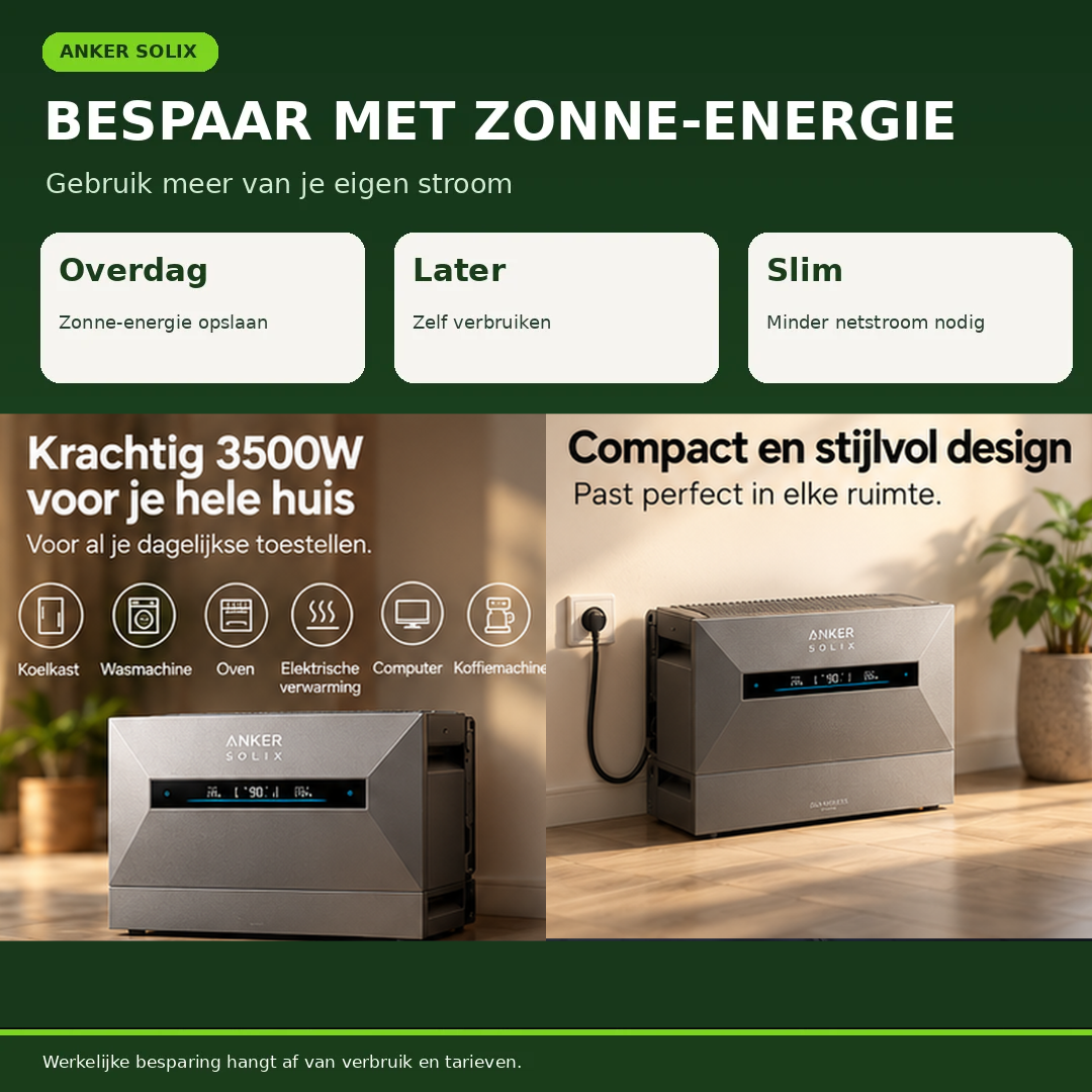 ANKER SOLIX SOLARBANK MAX AC | 7 kWh | PLUG & PLAY THUISBATTERIJ